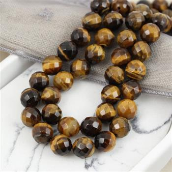 Tygrysie oko kula fasetowana 10mm