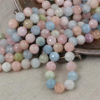 Morganit kula fasetowana 10mm [nie parujemy]