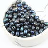 Perła słodkowodna granatowa z dużym otworem 8x6mm