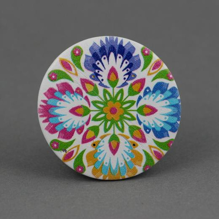 Drewniany krążek baza kolczyka polski folk 40mm