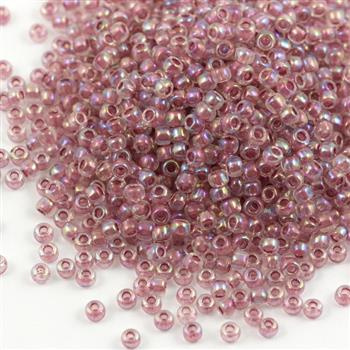 Toho Round 8/0 Inside-Color Rainbow Crystal/Strawberry-Lined [10g]