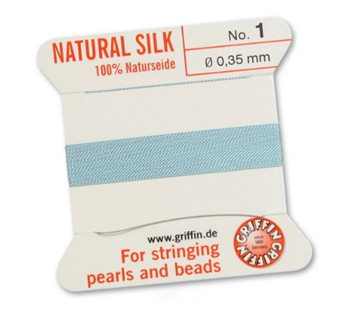 Griffin Nici jedwabne z igłą turquoise 0,35mm [2m]