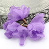 Szyfonowy kwiatek w tulejce pastelowo fioletowy 80mm