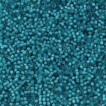 Miyuki Delica 11/0 White Lined Teal AB [5g]