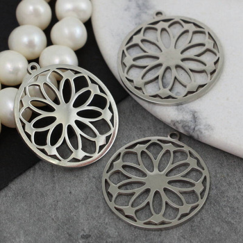 Zawieszka ażurowa rozeta stal szlachetna 20mm