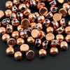 CzechMates Cabochon 6mm Jet Capri Gold Full [10szt]