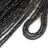Cyrkonia kula fasetowana czarna 3mm [sznur 36cm]