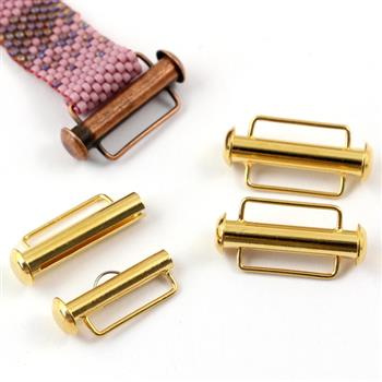 Zapięcie wsuwane typu SLIDE złote 21,5mm