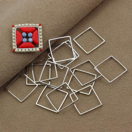 Geometrix metalowa baza kwadrat srebrna 15x15mm