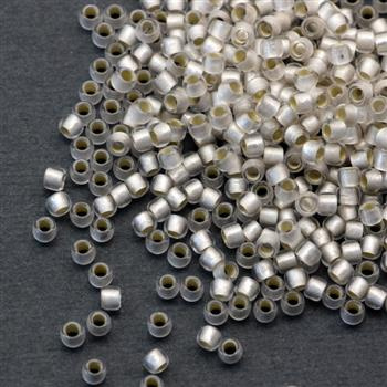 Toho Round 8/0 Silver-Lined Frosted Crystal [10g]