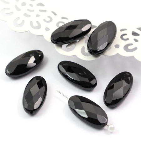 Onyks owal fasetowany 25x12mm