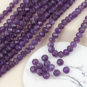 Ametyst oponka fasetowana 6x5mm