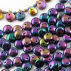 Lentil Beads Jet Purple Iris 8mm [20szt]
