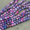 Agat trawiony różowo-fioletowy kula gładka 8mm