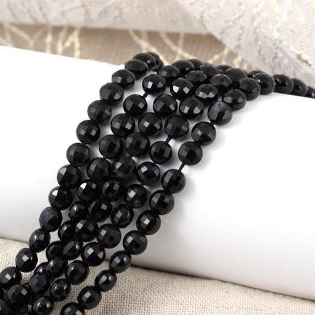 Onyks moneta fasetowana 6mm