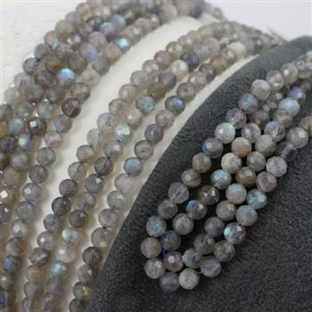 Labradoryt kula fasetowana 4mm [20szt]