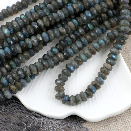 Labradoryt oponka fasetowana 8x5mm