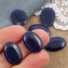 Kaboszon kocie oko owal granatowy 18x13mm