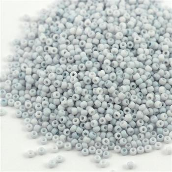 Toho Round 11/0 Opaque-Pastel-Frosted Lt Gray [10g]