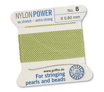 Griffin Nici nylonowe z igłą green 0,80mm [2m]