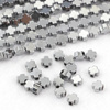 Hematyt srebrny krzyżyk 4mm [10szt]