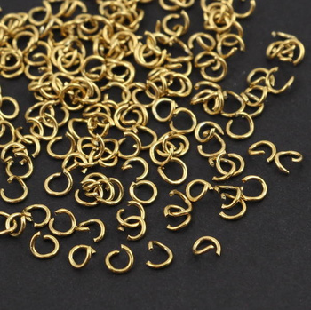 Ogniwo otwarte pozłacane stal szlachetna 3,5x0,6mm [50szt]