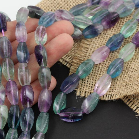 Fluoryt oliwka twist 16x10mm