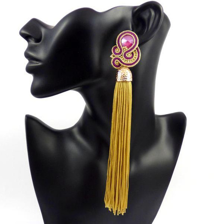 Frędzle na taśmie gęste szare 15x50cm