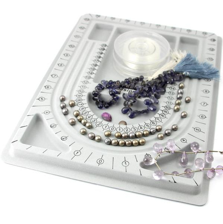 Taca / tablica do projektowania biżuterii szara 33x24cm