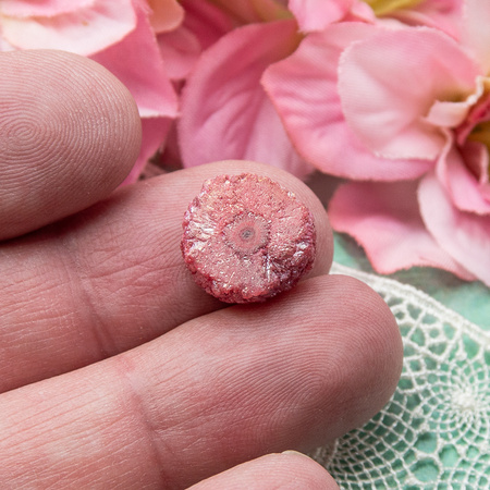 Kwarc tytanowany plaster druzy 11-18mm