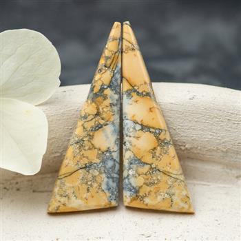 Kaboszony jaspis maligano 40x14x3mm [para]