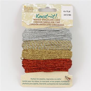 Sznurek do makramy woskowany Metallics 1mm [4 x 9,1m]