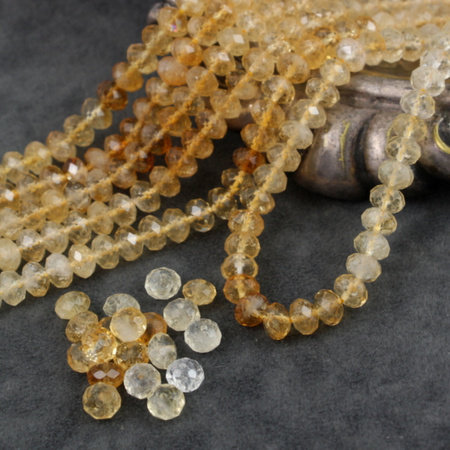 Cytryn oponka fasetowana 6x4mm