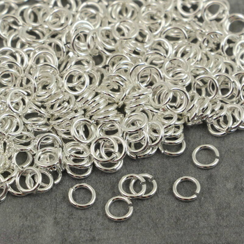 Ogniwo metalowe j. srebrne otwarte 5x0,8mm [100szt]