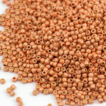 Toho Round 8/0 PermaFinish - Matte Galvanized Rose Gold [10g]