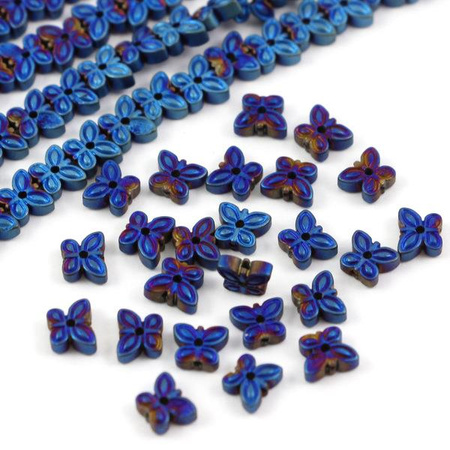 Hematyt kobaltowy MAT motyl 6mm [6szt]