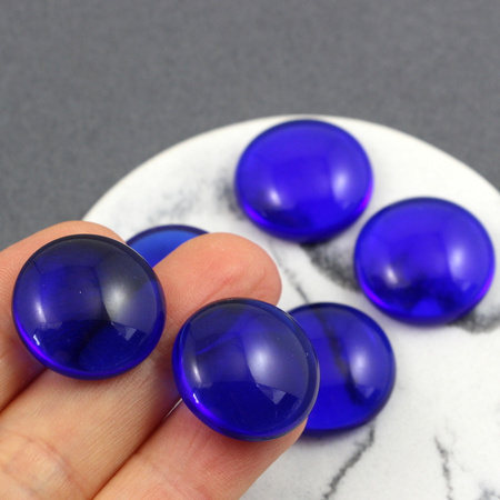 Kaboszon szklany Sapphire moneta 20mm