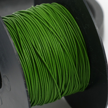 Rzemień skórzany zielony 1mm [1metr]