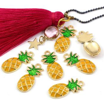 Zawieszka emaliowana ananas 24x10mm