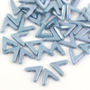 AVA Beads Chalk White Baby Blue Luster 10x4mm [4szt]