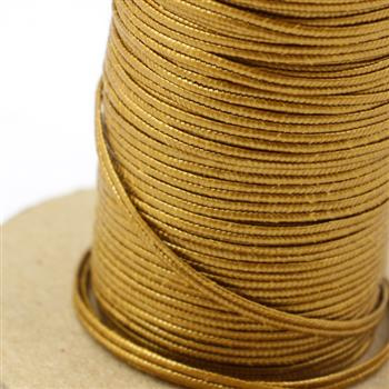 Sznurek sutasz USA 2,5mm metalizowany gładki smooth metallic antique gold [1metr]