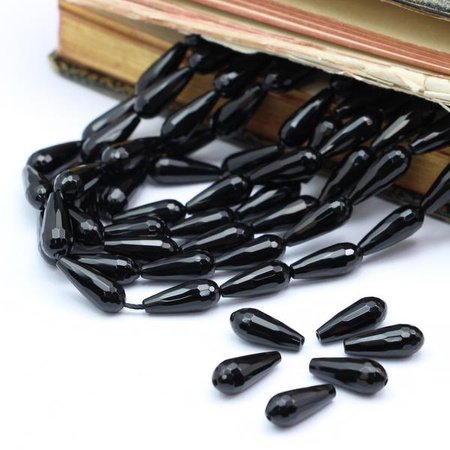 Onyks kropla fasetowana 16x6mm