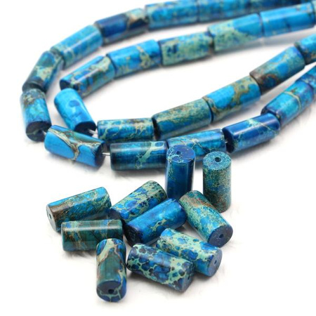 Jaspis lazurowe wybrzeże wałek niebieski 16x8mm