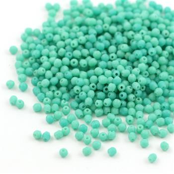 Fire Polish 2mm Matte Opaque Turquoise [80szt]