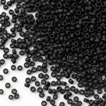 Toho Round 15/0 Opaque-Frosted Jet [5g]