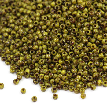 Toho Round 11/0 HYBRID Opaque Dandelion - Picasso [10g]