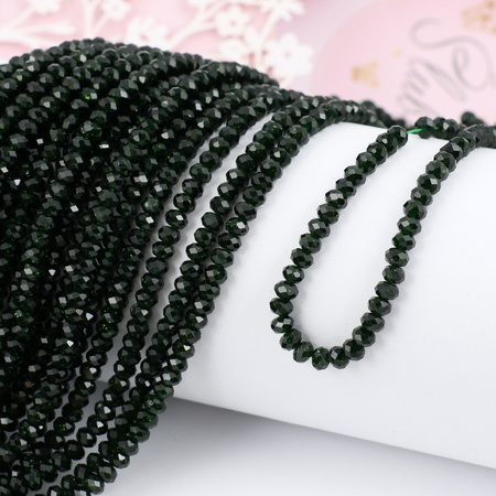 Szmaragd nilu oponka fasetowana 4x3mm [sznur 38cm]