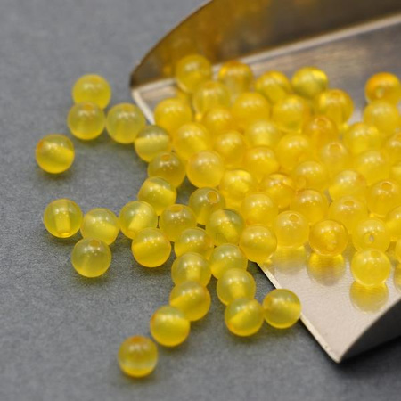 Agat brazylijski kula żółta 4mm [6szt]