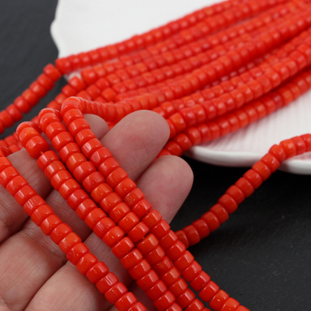 Koral pomarańczowy wałek dysk 6x4mm