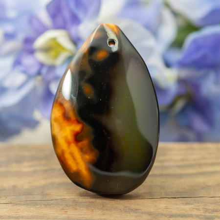 Zawieszka agat łezka 52x33mm